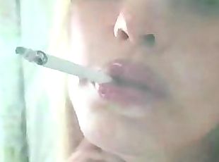 Nice woman smoke