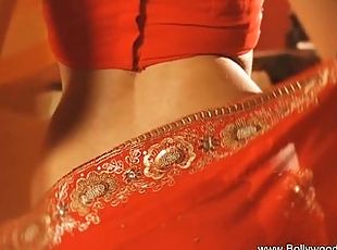 Indian Babe Red Satin Erotic Dancing