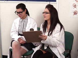 Clothed female doctors are keen for a short fetish