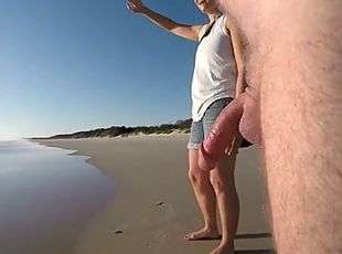 Nude Male Talk on a Clothed Beach